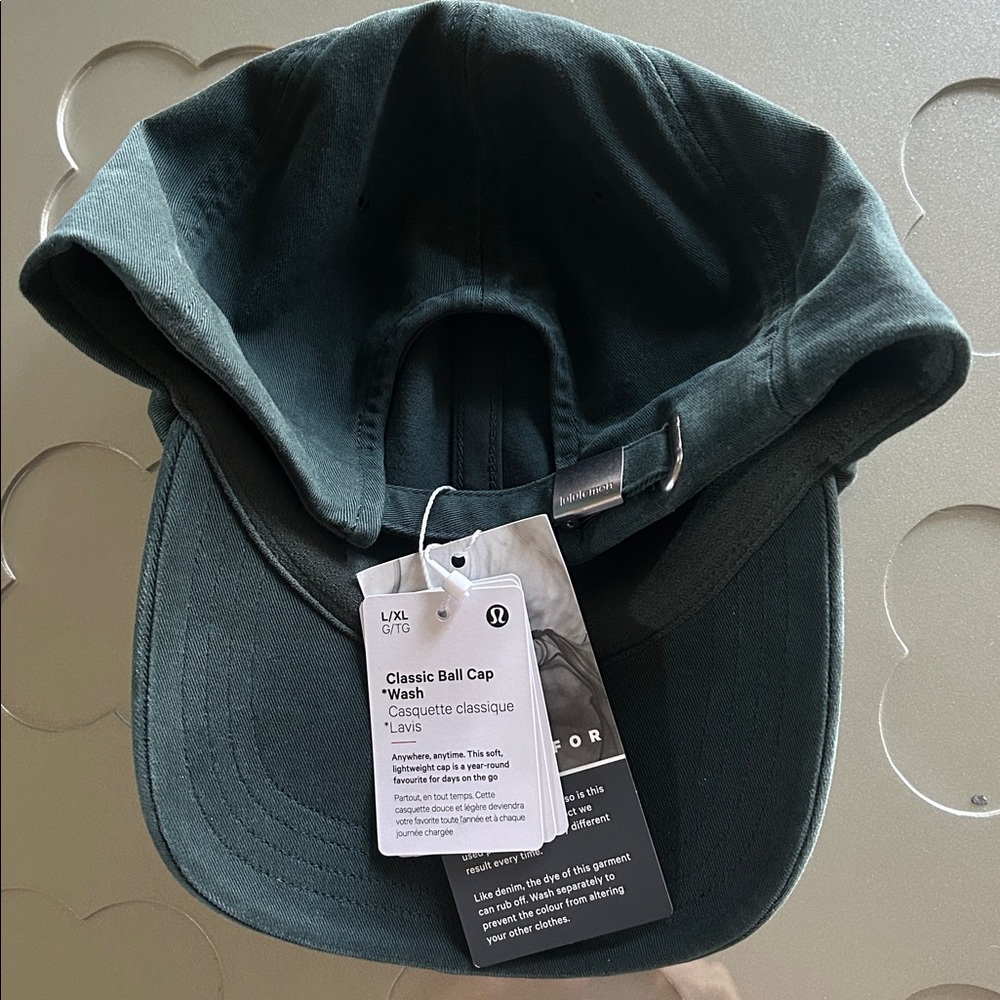 🆕 LULULEMON Classic Ball Cap *Wash Rainforest Green NWT Size L/XL - Picture 9 of 16